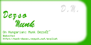 dezso munk business card